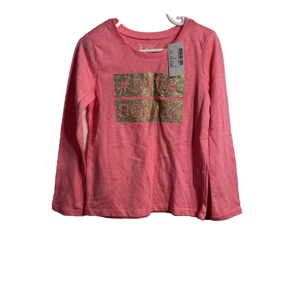 the childrens place toddler girls pink long sleeve shirt size‎ 4T